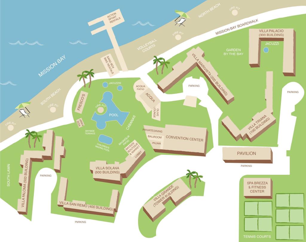 Hilton San Diego Resort & Spa Property Map