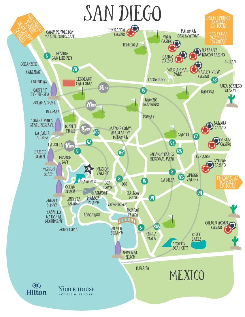 San Diego Area Map