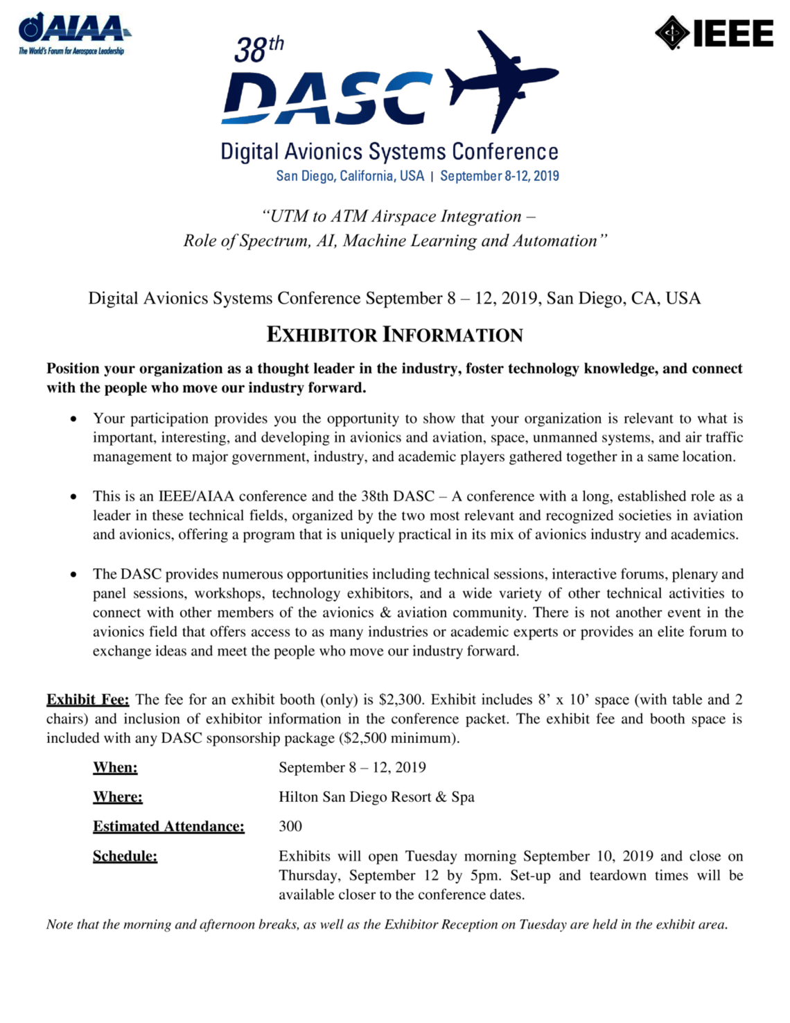 Example Conference Exhibitor Application Exhibitor Application_v3 fill-in.pdf | AIAA/IEEE 38th DASC